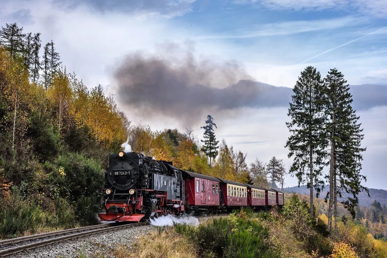 Die Brockenbahn als beliebtes Ausflugsziel fuer Familien im Harz.
